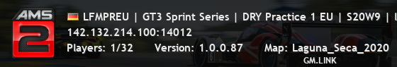 LFMPREU | GT3 Sprint Series | DRY Practice 1 EU | S20W9 | lowfu