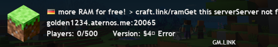 more RAM for free! > craft.link/ramGet this serverServer not found.