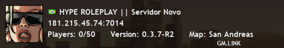 HYPE ROLEPLAY || Servidor Novo