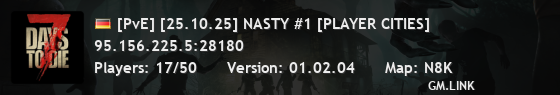 [PvE] [25.10.25] NASTY #1 [PLAYER CITIES]