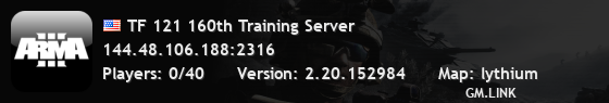 TF 121 160th Training Server