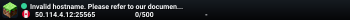 Invalid hostname. Please refer to our documentation at docs.tcpshield.com