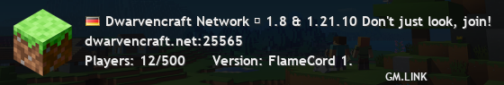 Dwarvencraft Network ➢ 1.8 & 1.21.10 Don't just look, join!