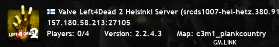 Valve Left4Dead 2 Helsinki Server (srcds1007-hel-hetz.380.91)
