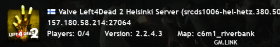 Valve Left4Dead 2 Helsinki Server (srcds1006-hel-hetz.380.50)