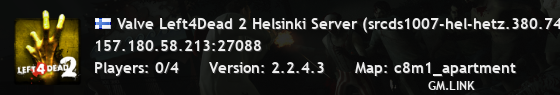 Valve Left4Dead 2 Helsinki Server (srcds1007-hel-hetz.380.74)