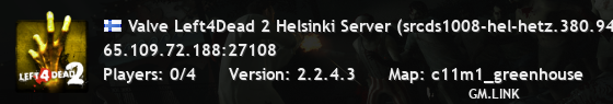 Valve Left4Dead 2 Helsinki Server (srcds1008-hel-hetz.380.94)