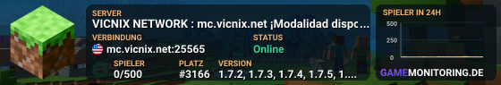 VICNIX NETWORK : mc.vicnix.net ¡Modalidad disponible! SURVIVAL 1.21.5