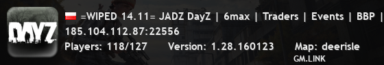 =WIPED 14.11= JADZ DayZ | 6max | Traders | Events | BBP | Loot+
