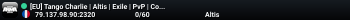 [EU] Tango Charlie | Altis | Exile | PvP | Convoy|Mili|Bounty|