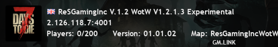 ReSGamingInc V.1.2 WotW V1.2.1.3 Experimental