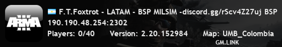 F.T.Foxtrot - LATAM - BSP MILSIM -discord.gg/rScv4Z27uj BSP