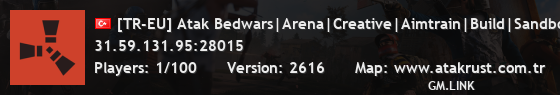 [TR-EU] Atak Bedwars|Arena|Creative|Aimtrain|Build|Sandbox|Park
