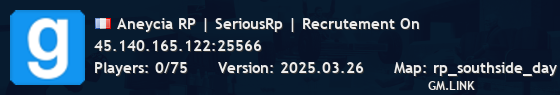 Aneycia RP | SeriousRp | Recrutement On