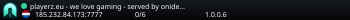 playerz.eu - we love gaming - served by onidel.com