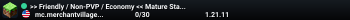 >> Friendly / Non-PVP / Economy << Mature Staff - Dynmap - Camel Husk!