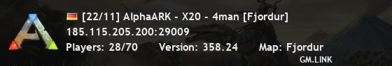 [22/11] AlphaARK - X20 - 4man [Fjordur]