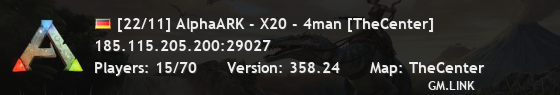 [22/11] AlphaARK - X20 - 4man [TheCenter]