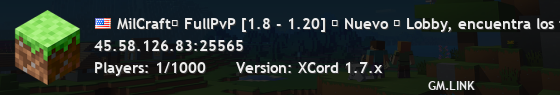 MilCraft❇ FullPvP [1.8 - 1.20] ❇ Nuevo ▶ Lobby, encuentra los tesoros. ❤