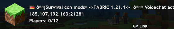 🗡Survival con mods⛏ ->FABRIC 1.21.1<-  🔉 Voicechat activado